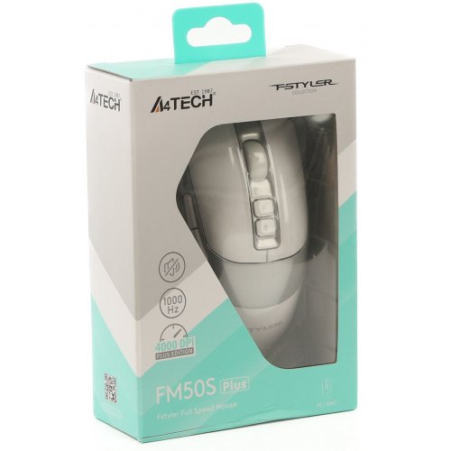 Мышка A4Tech FM50S Plus White купить в Украине: Киев, Днепр, Харьков, Одесса  | Низкая цена, отзывы, характеристики от TELEMART фото