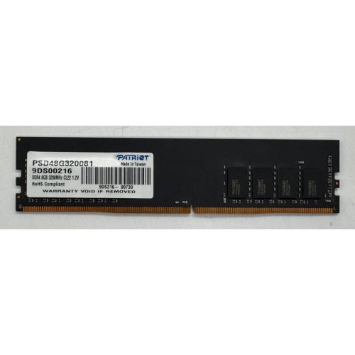 Озп Patriot DDR4 8GB 3200Mhz Signature Line (PSD48G320081) (Відновлено продавцем, 859754) купити в Україні: Київ, Львів, Хмельницький, Тернопіль, Івано-Франківськ | Перевірка сумісності, низька ціна, відгуки, характеристики від TELEMART фото