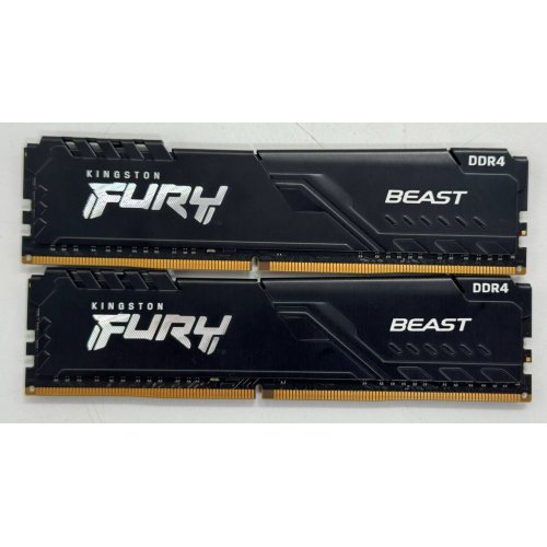 Озп Kingston DDR4 32GB (2x16GB) 3600Mhz FURY Beast Black (KF436C18BBK2/32) (Відновлено продавцем, 859755) купити в Україні: Київ, Львів, Хмельницький, Тернопіль, Івано-Франківськ | Перевірка сумісності, низька ціна, відгуки, характеристики від TELEMART фото