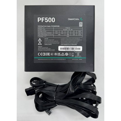 Блок живлення Deepcool PF500 500W (R-PF500D-HA0B-EU) (Відновлено продавцем, 859763) купити в Україні: Київ, Львів, Хмельницький, Тернопіль, Івано-Франківськ | Перевірка сумісності, низька ціна, відгуки, характеристики від TELEMART фото