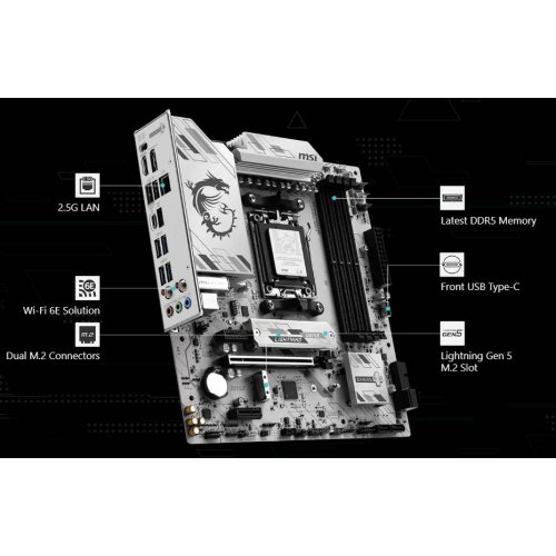 Уцінка материнська плата MSI B850M GAMING PLUS WIFI6E (sAM5, AMD B850) (Розкрита упаковка, 859796) купити в Україні: Київ, Львів, Хмельницький, Тернопіль, Івано-Франківськ | Перевірка сумісності, низька ціна, відгуки, характеристики від TELEMART фото