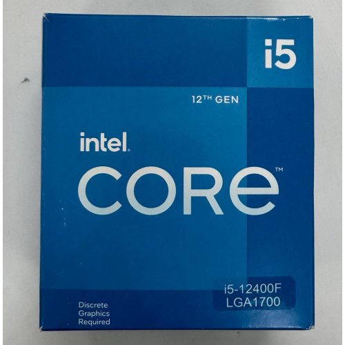Процесор Intel Core i5-12400F 2.5(4.4)GHz 18MB s1700 Box (BX8071512400F) (Відновлено продавцем, 860003) купити в Україні: Київ, Львів, Хмельницький, Тернопіль, Івано-Франківськ | Перевірка сумісності, низька ціна, відгуки, характеристики від TELEMART фото