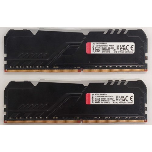 Озп Kingston DDR4 16GB (2x8GB) 3200Mhz FURY Beast RGB Black (KF432C16BBAK2/16) (Відновлено продавцем, 860019) купити в Україні: Київ, Львів, Хмельницький, Тернопіль, Івано-Франківськ | Перевірка сумісності, низька ціна, відгуки, характеристики від TELEMART фото