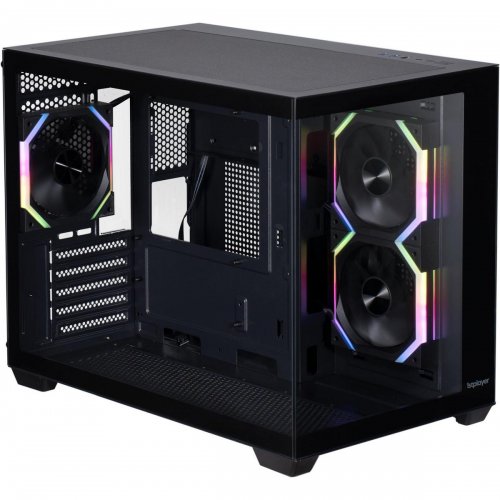 Корпус 1stPlayer BV6-BK-2FH7R-1FH7 без БП Black купить в Украине: Киев, Днепр, Харьков, Одесса  | Проверка совместимости, низкая цена, отзывы, характеристики от TELEMART фото