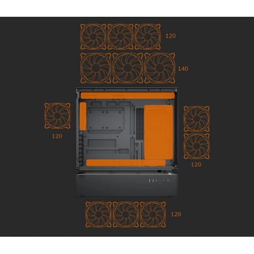 Корпус Cougar CFV235 без БЖ Black купити в Україні: Київ, Львів, Хмельницький, Тернопіль, Івано-Франківськ | Перевірка сумісності, низька ціна, відгуки, характеристики від TELEMART фото