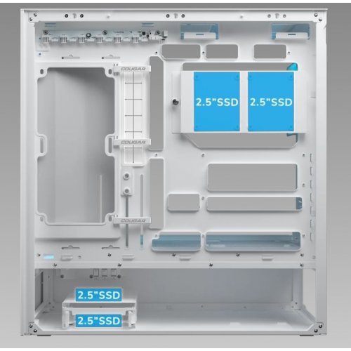 Корпус Cougar CFV235 Mesh Vision без БП White купить в Украине: Киев, Днепр, Харьков, Одесса  | Проверка совместимости, низкая цена, отзывы, характеристики от TELEMART фото
