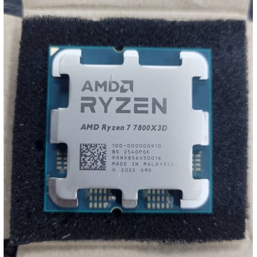 Уцінка процесор AMD Ryzen 7 7800X3D 4.2(5.0)GHz 96MB sAM5 Tray (100-000000910) (Сліди використання, 860054) купити в Україні: Київ, Львів, Хмельницький, Тернопіль, Івано-Франківськ | Перевірка сумісності, низька ціна, відгуки, характеристики від TELEMART фото