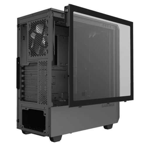 Корпус GAMEMAX T802-E Panda ECO Tempered Glass без БП Black/Silver (Восстановлено продавцом, 860067) купить в Украине: Киев, Днепр, Харьков, Одесса  | Проверка совместимости, низкая цена, отзывы, характеристики от TELEMART фото