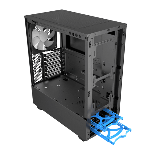 Корпус GAMEMAX T802-E Panda ECO Tempered Glass без БП Black/Silver (Восстановлено продавцом, 860067) купить в Украине: Киев, Днепр, Харьков, Одесса  | Проверка совместимости, низкая цена, отзывы, характеристики от TELEMART фото