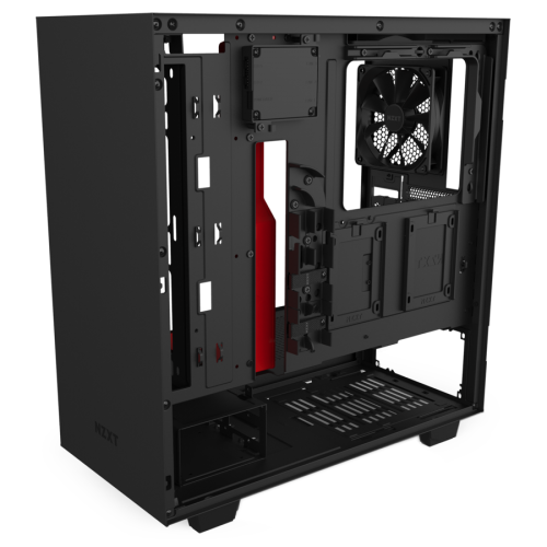 Корпус NZXT H510i (CA-H510i-BR) Matte Black/Red (Восстановлено продавцом, 860086) купить в Украине: Киев, Днепр, Харьков, Одесса  | Проверка совместимости, низкая цена, отзывы, характеристики от TELEMART фото