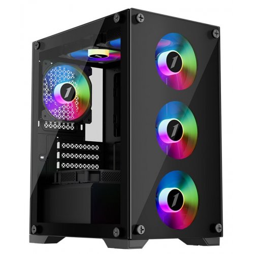 Корпус 1stPlayer X2-M-BK-4F1 без БП Black (Восстановлено продавцом, 860099) купить в Украине: Киев, Днепр, Харьков, Одесса  | Проверка совместимости, низкая цена, отзывы, характеристики от TELEMART фото