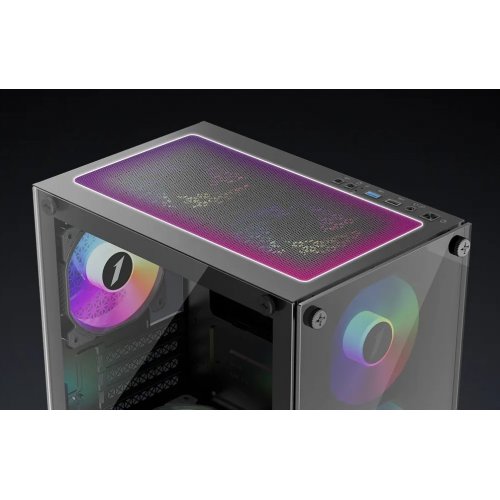 Корпус 1stPlayer X2-M-BK-4F1 без БП Black (Восстановлено продавцом, 860099) купить в Украине: Киев, Днепр, Харьков, Одесса  | Проверка совместимости, низкая цена, отзывы, характеристики от TELEMART фото