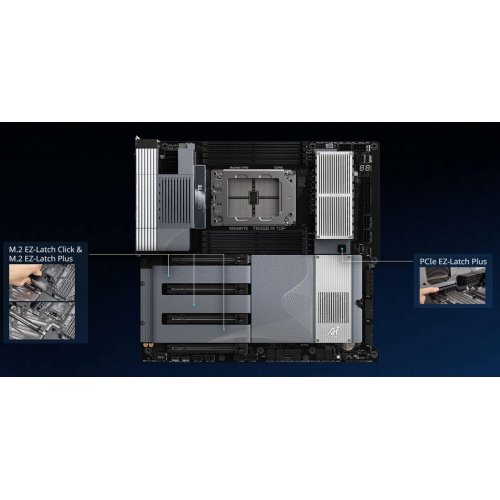 Материнская плата Gigabyte TRX50 AI TOP (sTR5, AMD TRX50) купить в Украине: Киев, Днепр, Харьков, Одесса  | Проверка совместимости, низкая цена, отзывы, характеристики от TELEMART фото