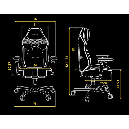 Игровое кресло HATOR Arc 4 Velour XL (HTC4440XL) Black купить в Украине: Киев, Днепр, Харьков, Одесса  | Низкая цена, отзывы, характеристики от TELEMART фото