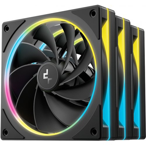 Набір кулерів для корпусу Deepcool FL12R SE 3 in 1 (R-FL12RSE-BKAPN3-G) Black купити в Україні: Київ, Львів, Хмельницький, Тернопіль, Івано-Франківськ | Перевірка сумісності, низька ціна, відгуки, характеристики від TELEMART фото