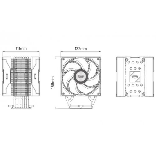 Кулер PCCooler TS700D Black купить в Украине: Киев, Днепр, Харьков, Одесса  | Проверка совместимости, низкая цена, отзывы, характеристики от TELEMART фото