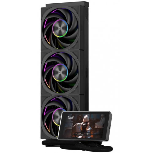 Готова СВО PCCooler DT360 Max ARGB Display Black купити в Україні: Київ, Львів, Хмельницький, Тернопіль, Івано-Франківськ | Перевірка сумісності, низька ціна, відгуки, характеристики від TELEMART фото