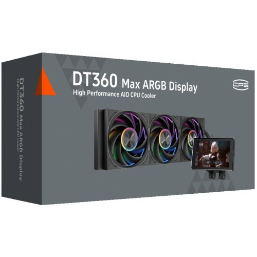 Готова СВО PCCooler DT360 Max ARGB Display Black купити в Україні: Київ, Львів, Хмельницький, Тернопіль, Івано-Франківськ | Перевірка сумісності, низька ціна, відгуки, характеристики від TELEMART фото