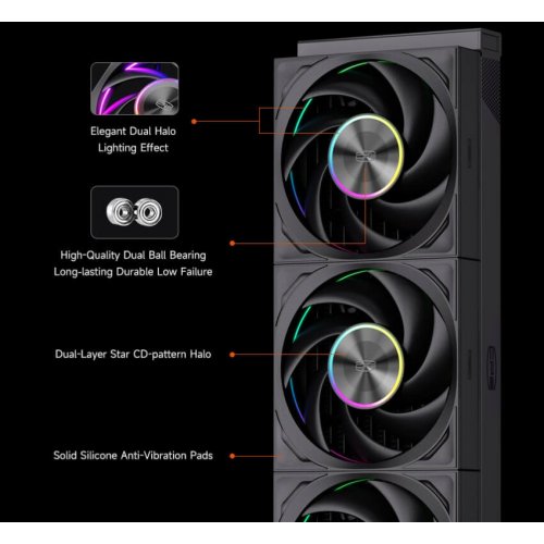 Готова СВО PCCooler DT360 Max ARGB Display Black купити в Україні: Київ, Львів, Хмельницький, Тернопіль, Івано-Франківськ | Перевірка сумісності, низька ціна, відгуки, характеристики від TELEMART фото