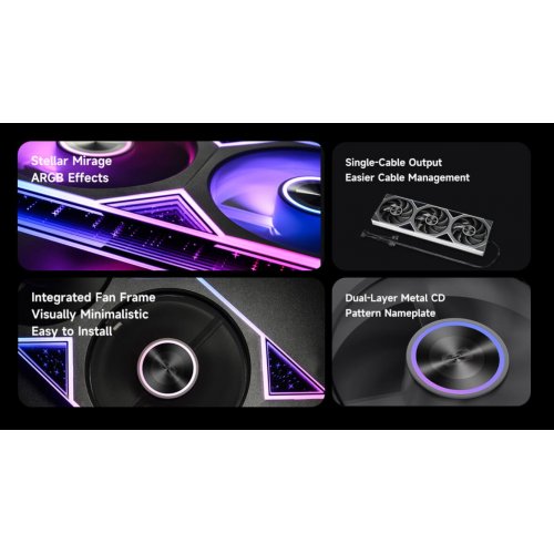 Кулер для корпуса PCCooler FC360R ARGB Black купить в Украине: Киев, Днепр, Харьков, Одесса  | Проверка совместимости, низкая цена, отзывы, характеристики от TELEMART фото