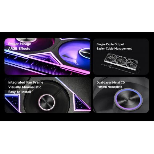 Кулер для корпуса PCCooler FC360 ARGB Black купить в Украине: Киев, Днепр, Харьков, Одесса  | Проверка совместимости, низкая цена, отзывы, характеристики от TELEMART фото