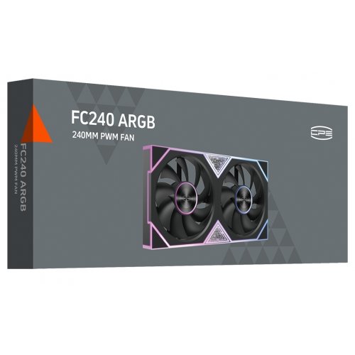 Кулер для корпуса PCCooler FC240 ARGB Black купить в Украине: Киев, Днепр, Харьков, Одесса  | Проверка совместимости, низкая цена, отзывы, характеристики от TELEMART фото