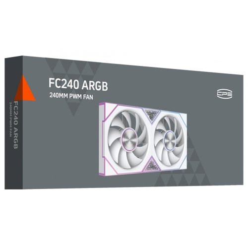 Кулер для корпуса PCCooler FC240 ARGB White купити в Україні: Київ, Львів, Хмельницький, Тернопіль, Івано-Франківськ | Перевірка сумісності, низька ціна, відгуки, характеристики від TELEMART фото