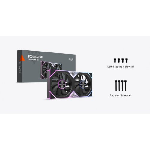 Кулер для корпуса PCCooler FC240 ARGB White купити в Україні: Київ, Львів, Хмельницький, Тернопіль, Івано-Франківськ | Перевірка сумісності, низька ціна, відгуки, характеристики від TELEMART фото