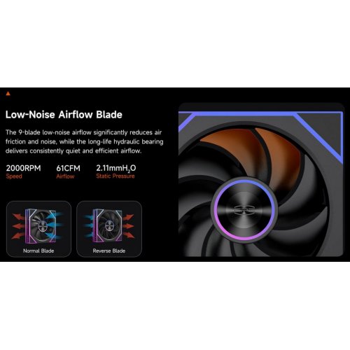 Кулер для корпуса PCCooler FC120R ARGB Black купить в Украине: Киев, Днепр, Харьков, Одесса  | Проверка совместимости, низкая цена, отзывы, характеристики от TELEMART фото