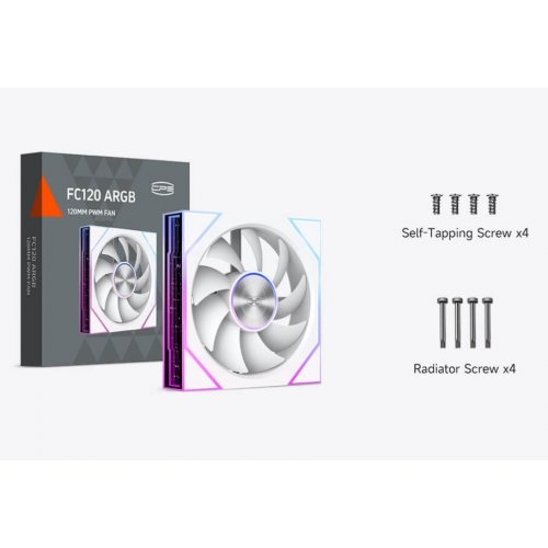 Кулер для корпуса PCCooler FC120R ARGB White купить в Украине: Киев, Днепр, Харьков, Одесса  | Проверка совместимости, низкая цена, отзывы, характеристики от TELEMART фото