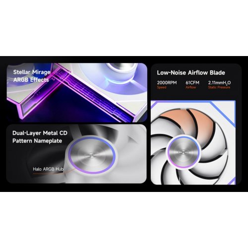 Кулер для корпуса PCCooler FC120R ARGB White купить в Украине: Киев, Днепр, Харьков, Одесса  | Проверка совместимости, низкая цена, отзывы, характеристики от TELEMART фото