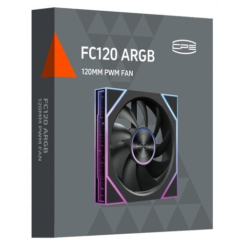Кулер для корпуса PCCooler FC120 ARGB Black купить в Украине: Киев, Днепр, Харьков, Одесса  | Проверка совместимости, низкая цена, отзывы, характеристики от TELEMART фото