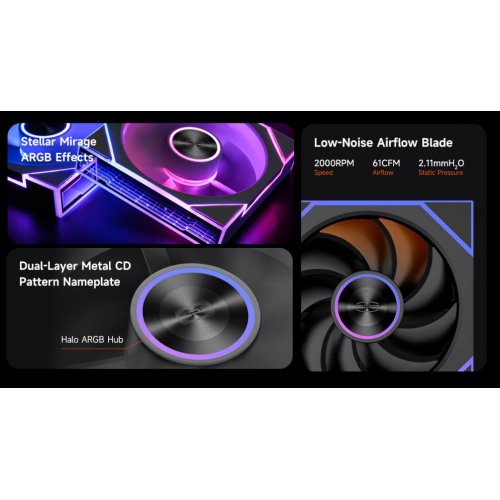 Кулер для корпуса PCCooler FC120 ARGB Black купить в Украине: Киев, Днепр, Харьков, Одесса  | Проверка совместимости, низкая цена, отзывы, характеристики от TELEMART фото