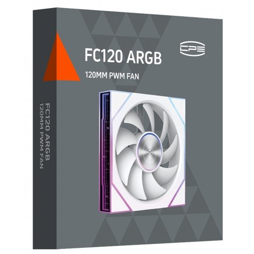 Кулер для корпуса PCCooler FC120 ARGB White купить в Украине: Киев, Днепр, Харьков, Одесса  | Проверка совместимости, низкая цена, отзывы, характеристики от TELEMART фото