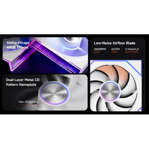 Кулер для корпуса PCCooler FC120 ARGB White купить в Украине: Киев, Днепр, Харьков, Одесса  | Проверка совместимости, низкая цена, отзывы, характеристики от TELEMART фото