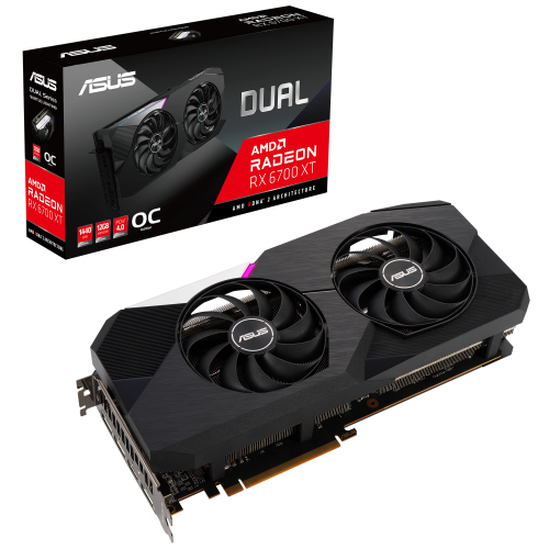 Відеокарта Asus Dual Radeon RX 6700 XT OC 12288MB (DUAL-RX6700XT-O12G) (Відновлено продавцем, 860299) купити в Україні: Київ, Львів, Хмельницький, Тернопіль, Івано-Франківськ | Перевірка сумісності, низька ціна, відгуки, характеристики від TELEMART фото