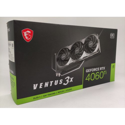Видеокарта MSI GeForce RTX 4060 Ti VENTUS 3X OC 16384MB (RTX 4060 Ti VENTUS 3X 16G OC) (Восстановлено продавцом, 860304) купить в Украине: Киев, Днепр, Харьков, Одесса  | Проверка совместимости, низкая цена, отзывы, характеристики от TELEMART фото