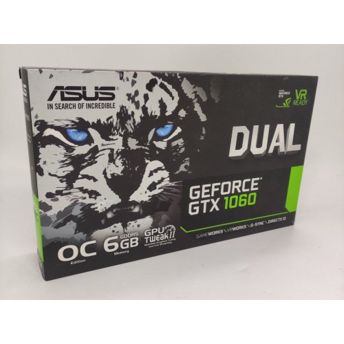 Видеокарта Asus GeForce GTX 1060 Dual OC 6144MB (DUAL-GTX1060-O6G) (Восстановлено продавцом, 860359) купить в Украине: Киев, Днепр, Харьков, Одесса  | Проверка совместимости, низкая цена, отзывы, характеристики от TELEMART фото
