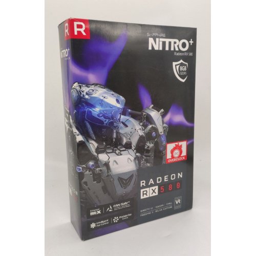 Відеокарта Sapphire Radeon RX 580 NITRO+ 8192MB (11265-01-20G) (Відновлено продавцем, 860363) купити в Україні: Київ, Львів, Хмельницький, Тернопіль, Івано-Франківськ | Перевірка сумісності, низька ціна, відгуки, характеристики від TELEMART фото