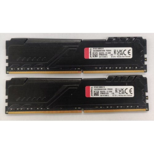 Озп Kingston DDR4 16GB (2x8GB) 3200Mhz FURY Beast Black (KF432C16BBK2/16) (Відновлено продавцем, 860507) купити в Україні: Київ, Львів, Хмельницький, Тернопіль, Івано-Франківськ | Перевірка сумісності, низька ціна, відгуки, характеристики від TELEMART фото