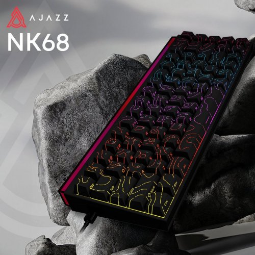 Уцінка клавіатура Ajazz NK68 Red Switch (NK68-R-S-B) Black (Розкрита упаковка, 860518) купити в Україні: Київ, Львів, Хмельницький, Тернопіль, Івано-Франківськ | Низька ціна, відгуки, характеристики від TELEMART фото