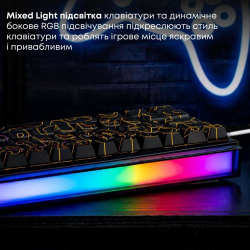 Уцінка клавіатура Ajazz NK68 Red Switch (NK68-R-S-B) Black (Розкрита упаковка, 860518) купити в Україні: Київ, Львів, Хмельницький, Тернопіль, Івано-Франківськ | Низька ціна, відгуки, характеристики від TELEMART фото