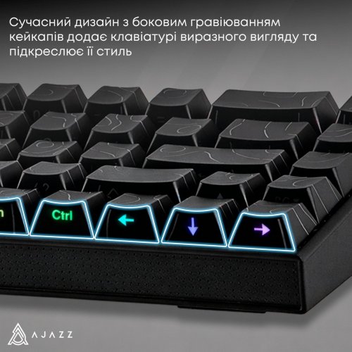Уцінка клавіатура Ajazz NK68 Red Switch (NK68-R-S-B) Black (Розкрита упаковка, 860518) купити в Україні: Київ, Львів, Хмельницький, Тернопіль, Івано-Франківськ | Низька ціна, відгуки, характеристики від TELEMART фото