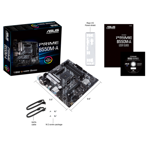 Уценка материнская плата Asus PRIME B550M-A (sAM4, AMD B550) (Вскрытая упаковка, 860520) купить в Украине: Киев, Днепр, Харьков, Одесса  | Проверка совместимости, низкая цена, отзывы, характеристики от TELEMART фото