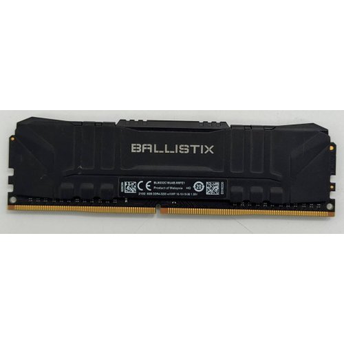 Озу Crucial DDR4 8GB 3200Mhz Ballistix Black (BL8G32C16U4B) (Восстановлено продавцом, 860697) купить в Украине: Киев, Днепр, Харьков, Одесса  | Проверка совместимости, низкая цена, отзывы, характеристики от TELEMART фото