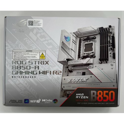 Материнська плата Asus ROG STRIX B850-A GAMING WIFI (sAM5, AMD B850) (Стан нового, 860703) купити в Україні: Київ, Львів, Хмельницький, Тернопіль, Івано-Франківськ | Перевірка сумісності, низька ціна, відгуки, характеристики від TELEMART фото