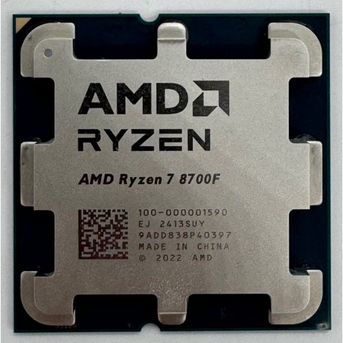 Процессор AMD Ryzen 7 8700F 4.1(5.0)GHz 16MB sAM5 Tray (100-000001590) (Восстановлено продавцом, 860705) купить в Украине: Киев, Днепр, Харьков, Одесса  | Проверка совместимости, низкая цена, отзывы, характеристики от TELEMART фото