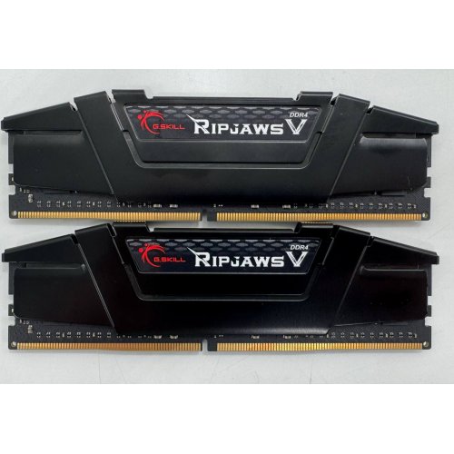 Озу G.Skill DDR4 64GB (2x32GB) 3600Mhz Ripjaws V Black (F4-3600C18D-64GVK) (Восстановлено продавцом, 860706) купить в Украине: Киев, Днепр, Харьков, Одесса  | Проверка совместимости, низкая цена, отзывы, характеристики от TELEMART фото