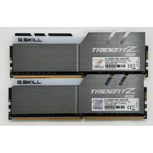 Озу G.Skill DDR4 32GB (2x16GB) 3600Mhz Trident Z RGB (F4-3600C18D-32GTZR) (Восстановлено продавцом, 860708) купить в Украине: Киев, Днепр, Харьков, Одесса  | Проверка совместимости, низкая цена, отзывы, характеристики от TELEMART фото