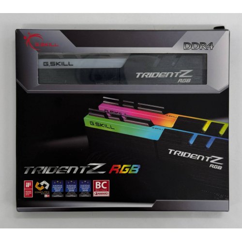 Озу G.Skill DDR4 32GB (2x16GB) 3600Mhz Trident Z RGB (F4-3600C18D-32GTZR) (Восстановлено продавцом, 860708) купить в Украине: Киев, Днепр, Харьков, Одесса  | Проверка совместимости, низкая цена, отзывы, характеристики от TELEMART фото
